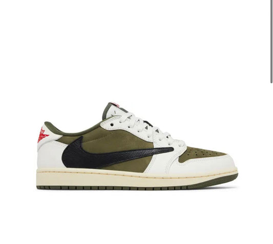Travis Scot x Air Jord 1 Olive